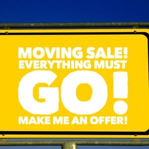 Everything must go! Moving Sale! Make me an offer!